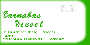 barnabas wiesel business card